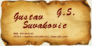 Gustav Šuvaković vizit kartica